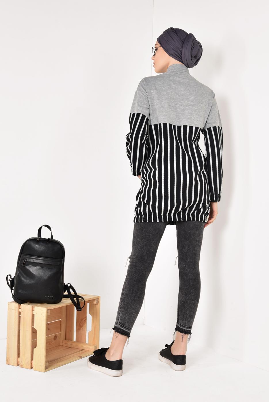 Vêtements hijab GRIS Veste T 2810 