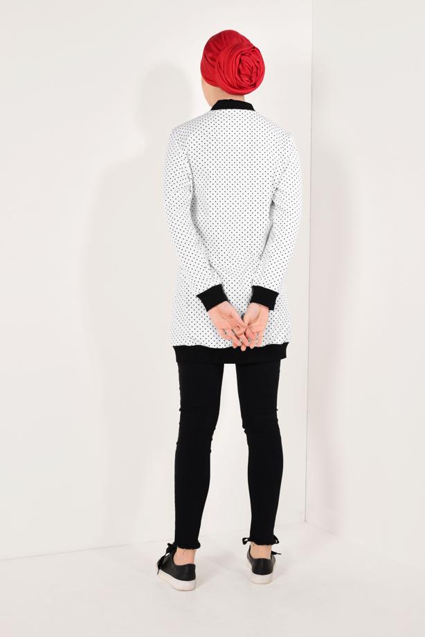 Vêtements hijab  Polka Dot Button Jacket T 3338  - TRENDTESETTÜR
