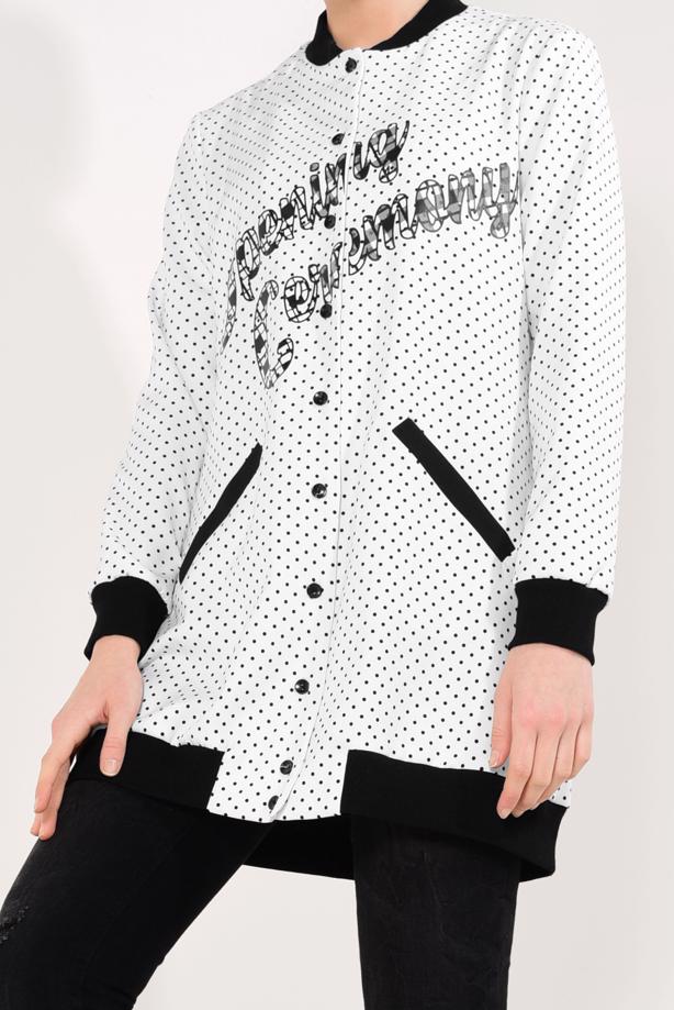 Vêtements hijab  Polka Dot Button Jacket T 3338  - TRENDTESETTÜR