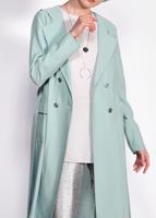 Tesettür giyim MAVİ BELİ KUŞAKLI CEPLİ GİY ÇIK 4178