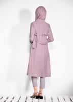 Tesettür giyim PUDRA KOLLARI İNCİ DETAYLI KEMERLİ GİY ÇIK 4206 