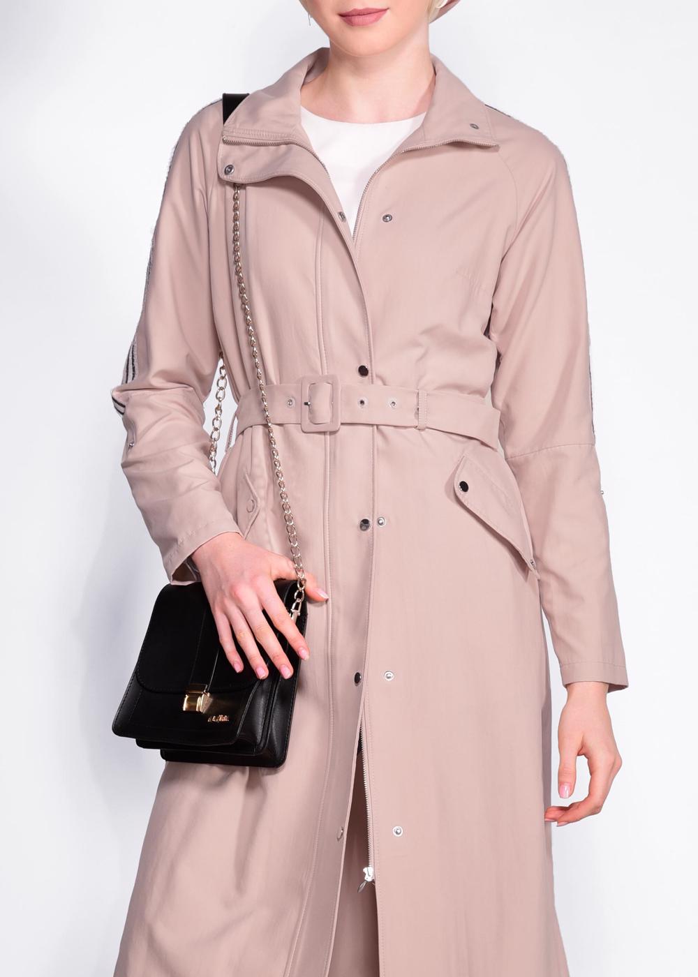 Tesettür giyim PUDRA KOLLARI ŞERİT DETAYLI BELİ KEMERLİ GİY ÇIK 4245