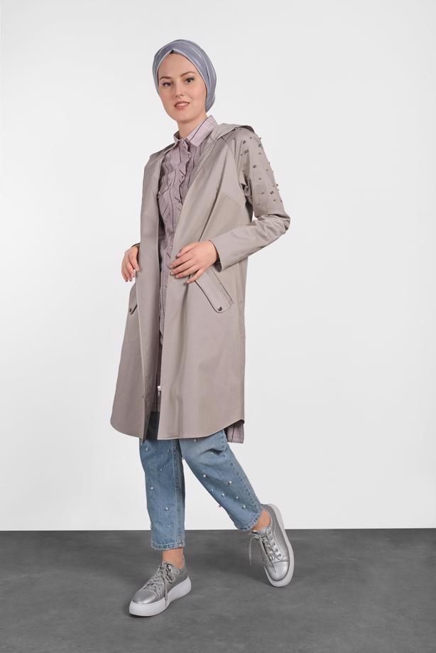Vêtements hijab BEIGE Veste T 4247  - TRENDTESETTÜR