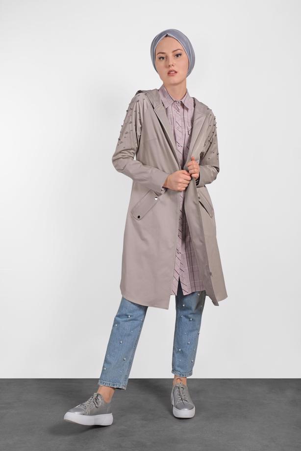 Vêtements hijab BEIGE Veste T 4247  - TRENDTESETTÜR