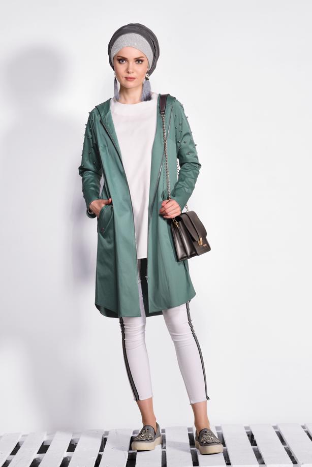 Vêtements hijab VERT Veste T 4247  - TRENDTESETTÜR