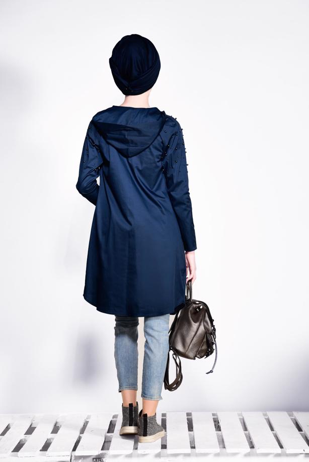 Vêtements hijab BLEU MARINE Veste T 4247  - TRENDTESETTÜR