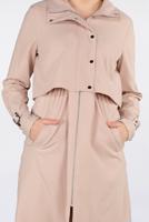 Tesettür giyim PUDRA BİLEKLERİ KEMERLİ ÇITÇIT DETAYLI GİY ÇIK 4251 