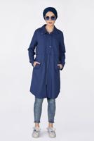 Tesettür giyim LACİVERT BİLEKLERİ KEMERLİ ÇITÇIT DETAYLI GİY ÇIK 4251 