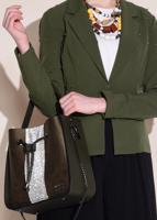 Tesettür giyim HAKİ BONCUK DETAYLI BLAZER CEKET 4978