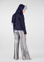 Tesettür giyim LACİVERT BONCUK DETAYLI BLAZER CEKET 4978