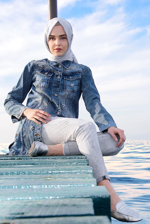 Vêtements hijab  Stone Embroidered Jacket T 6872 - TRENDTESETTÜR