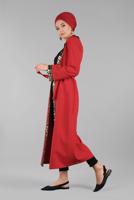 Vêtements hijab ROUGE Veste T 7137 