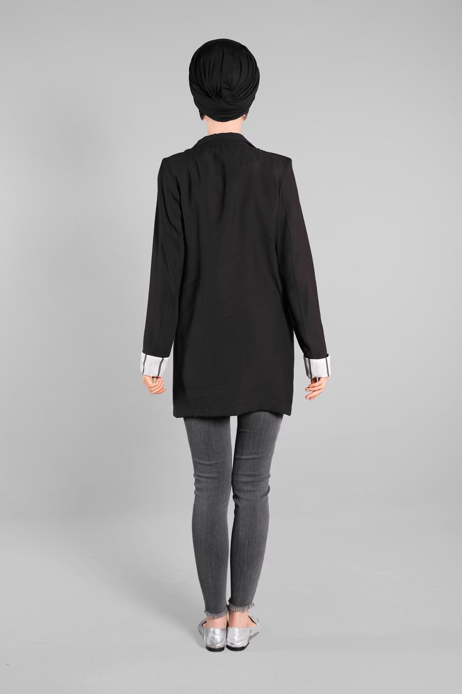 Vêtements hijab NOIR Veste T 8134 