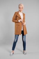 Hijab clothing TABA Front Button Cotton Binary Jacket T 8134 