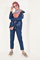 Tesettür giyim LACİVERT KOT CEKET T 9005