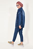 Tesettür giyim LACİVERT KOT CEKET T 9005