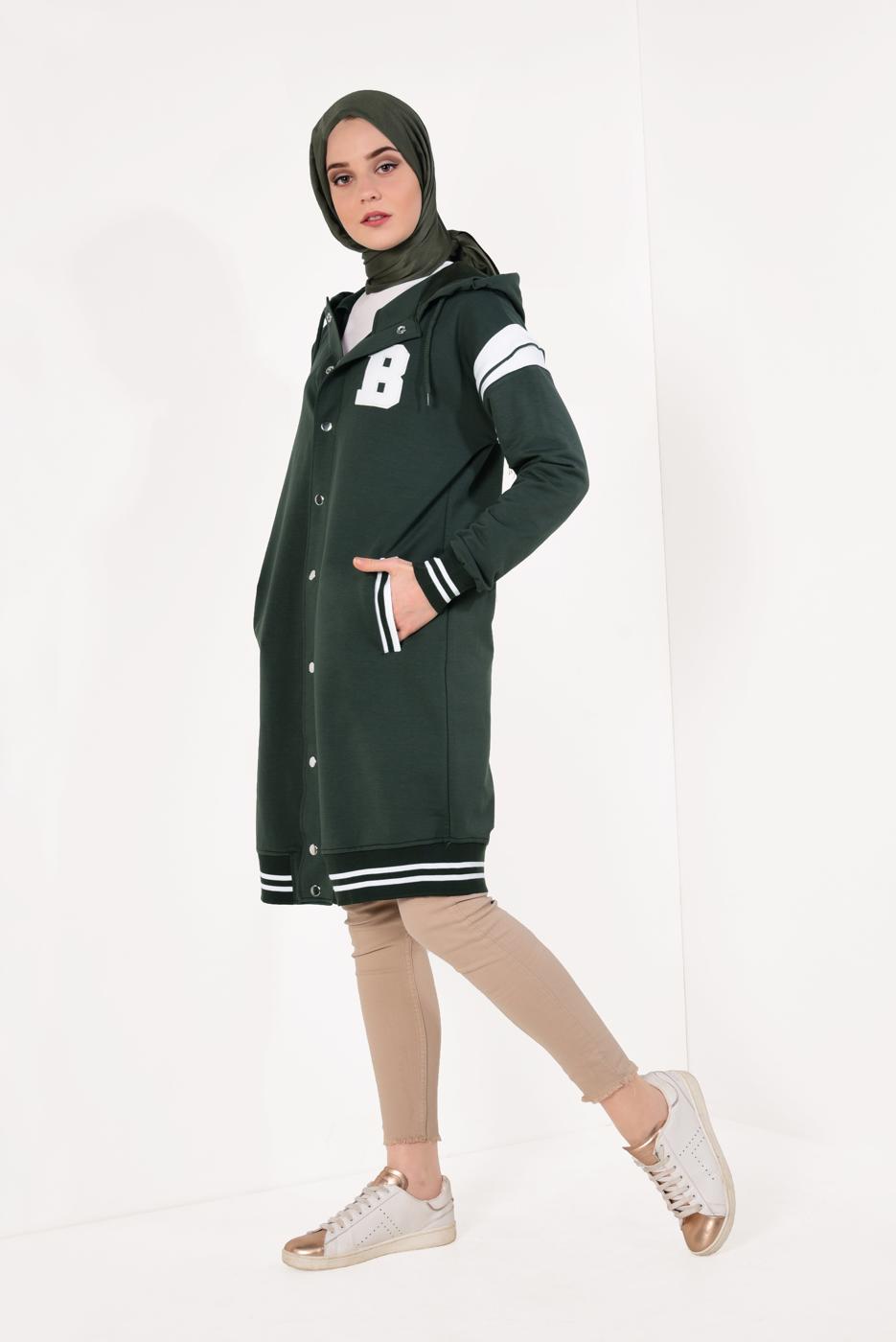 Vêtements hijab KAKI Veste T 9738 