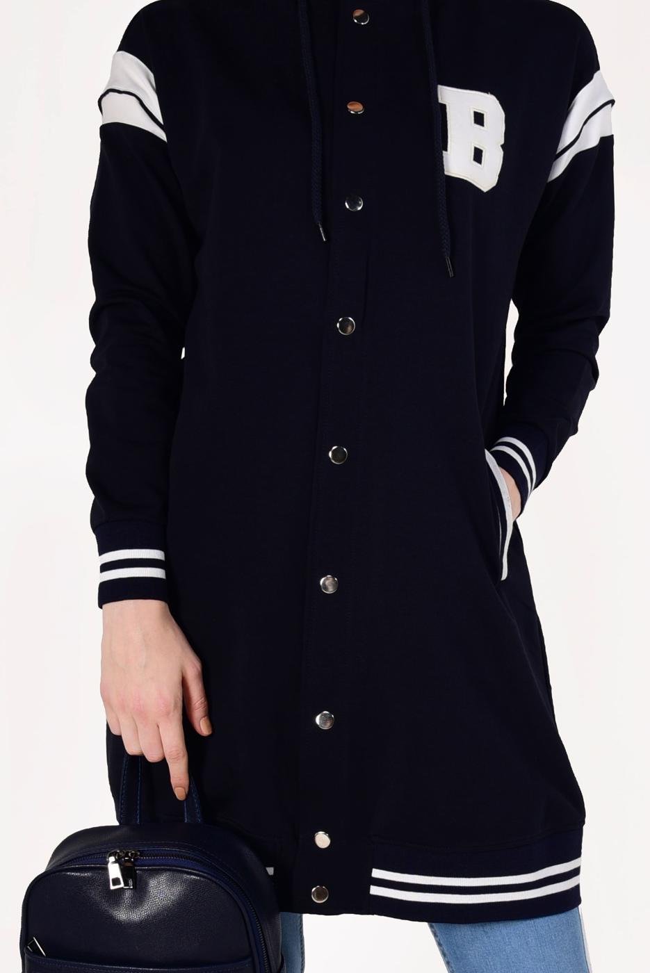 Vêtements hijab BLEU MARINE Veste T 9738 