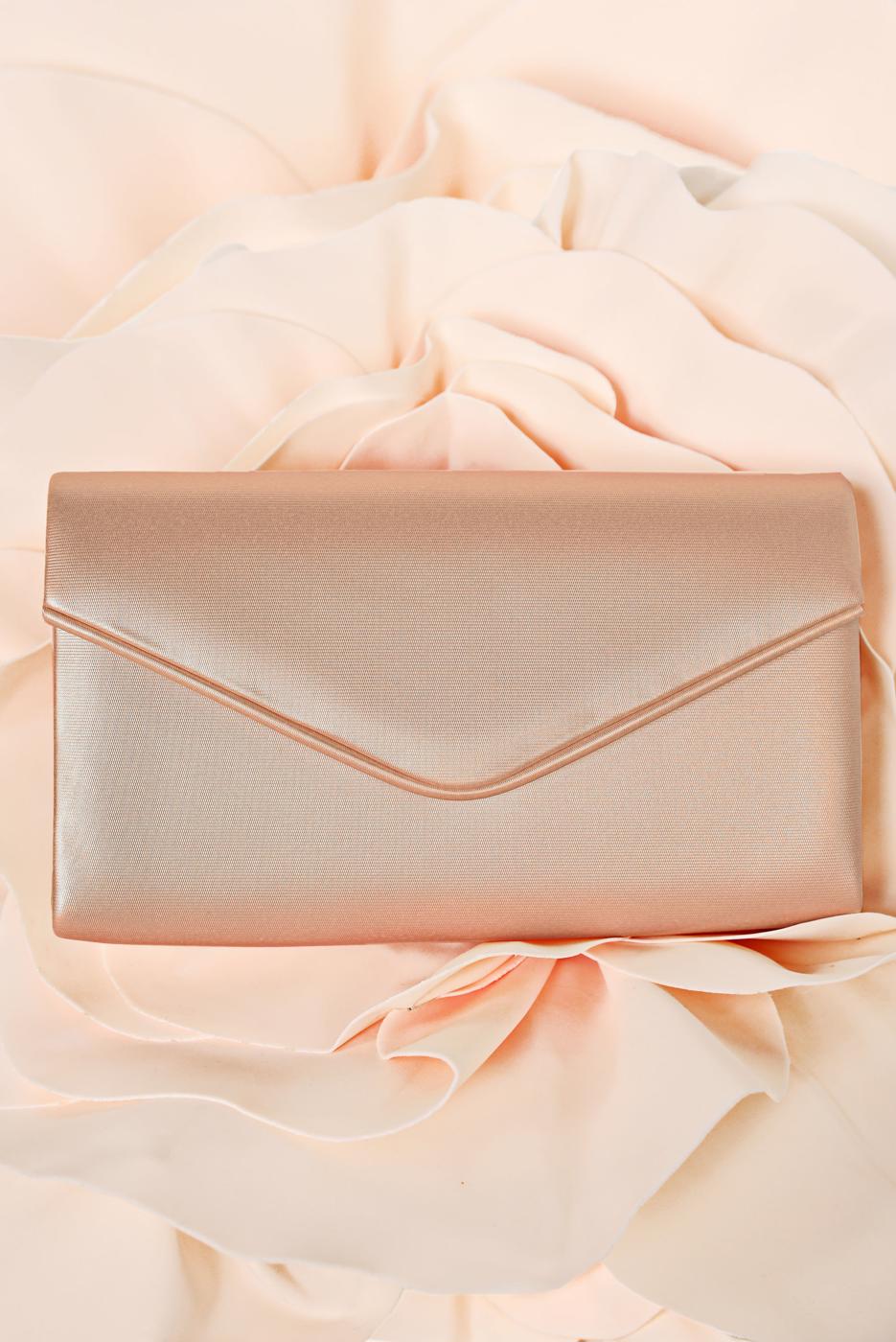 Tesettür giyim PUDRA ALVİNA PARLAK ABİYE ÇANTA 405 