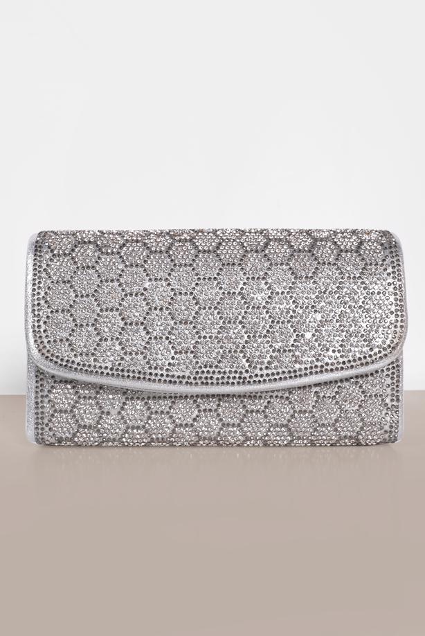 Tesettür giyim GÜMÜŞ ALVİNA ABİYE ÇANTA 422  - TRENDTESETTÜR