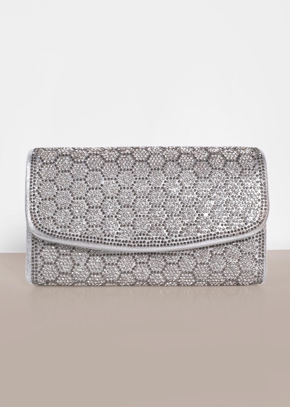 Vêtements hijab ARGENT SAC DE SOIRÉE ALVİNA 422