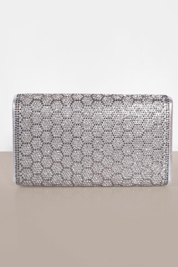 Tesettür giyim GÜMÜŞ ALVİNA ABİYE ÇANTA 422  - TRENDTESETTÜR