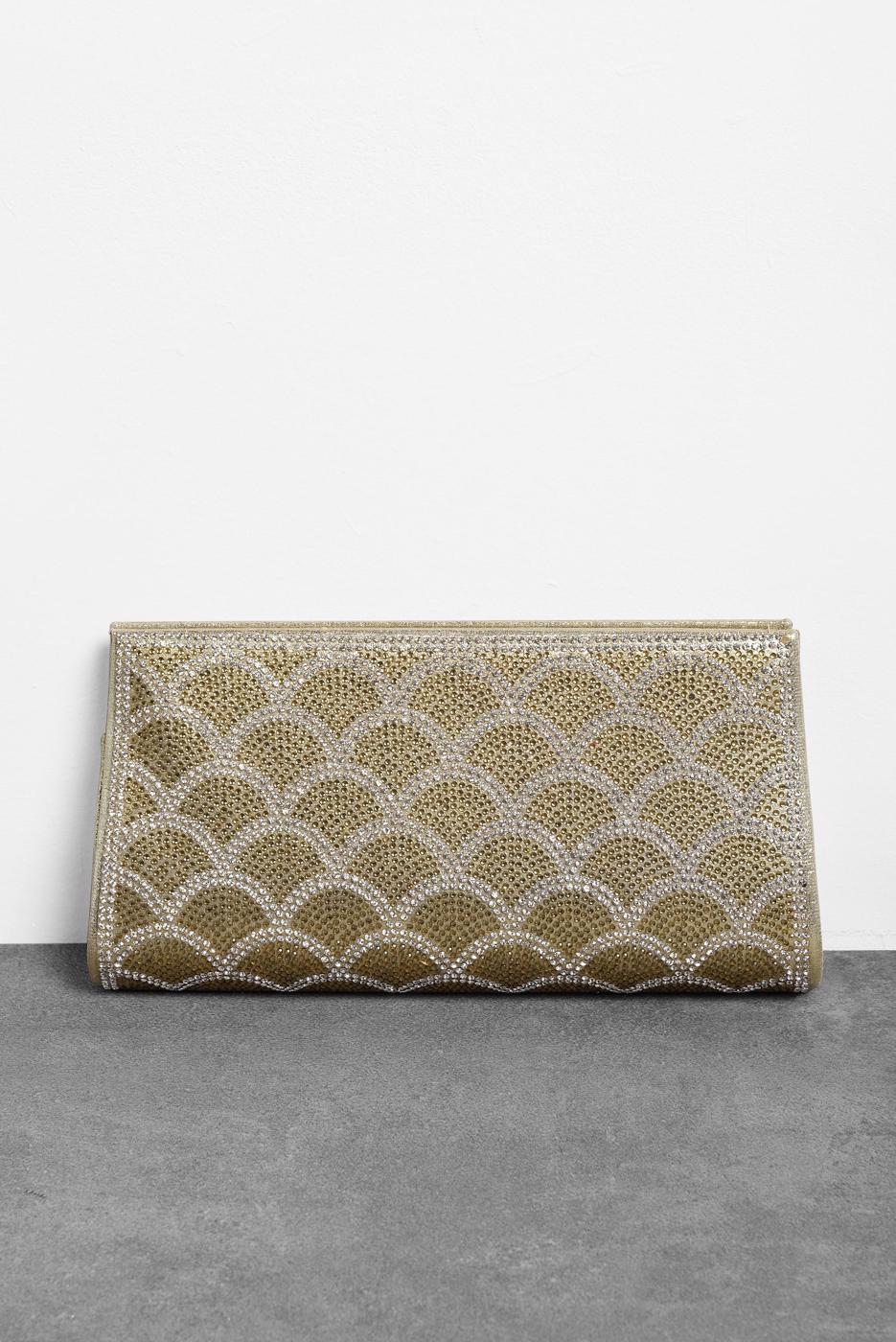 Tesettür giyim ALTIN ALVİNA ABİYE ÇANTA 457 