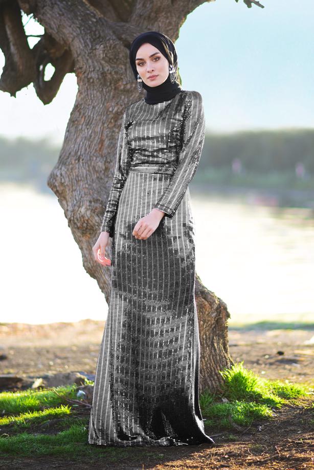 Hijab clothing  Fish Cut Evening Dress T 05293  - TRENDTESETTÜR