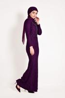 Vêtements hijab POURPRE Robe T 24293 