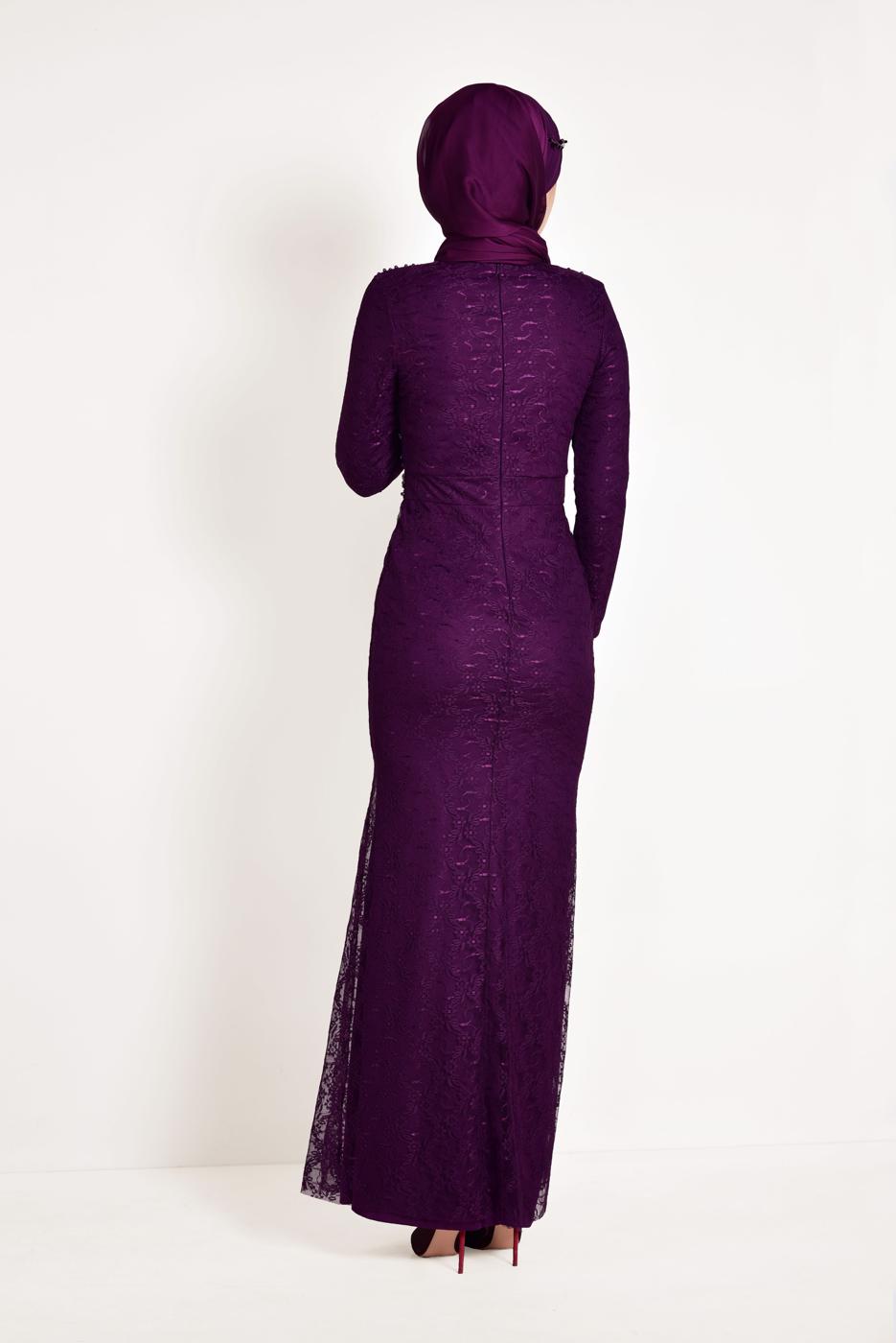 Vêtements hijab POURPRE Robe T 24293 