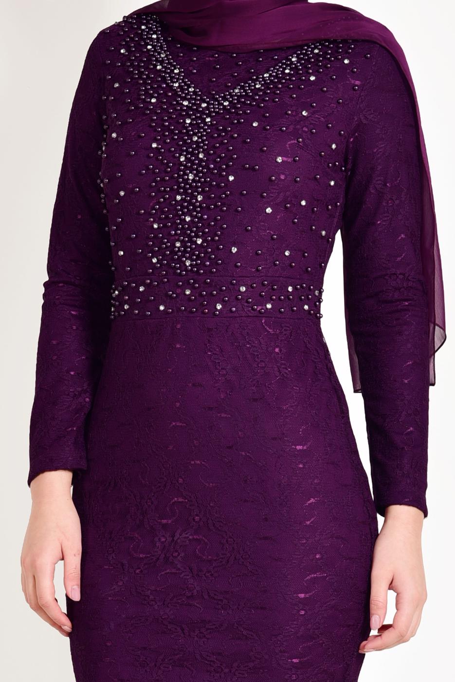 Vêtements hijab POURPRE Robe T 24293 