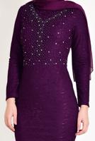 Vêtements hijab POURPRE Robe T 24293 