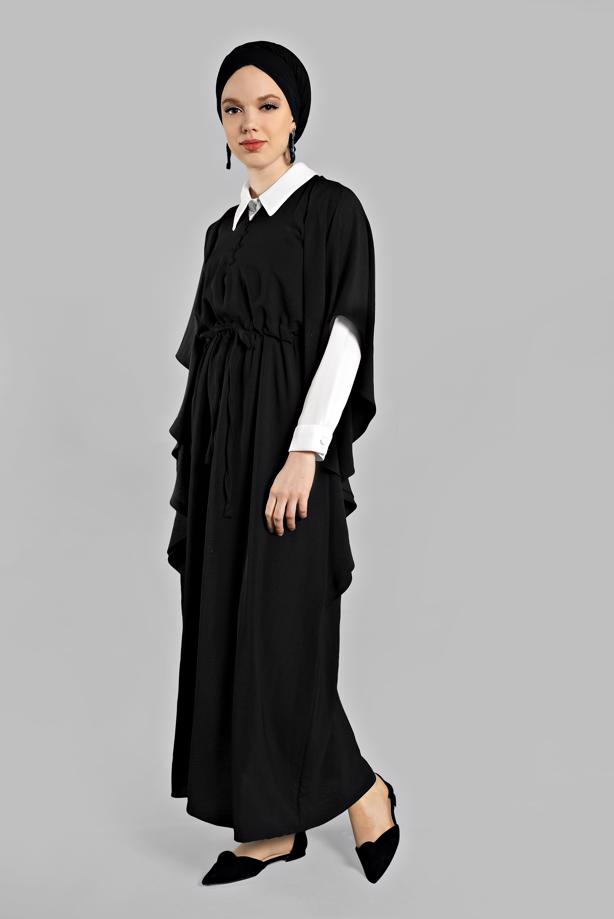 Vêtements hijab  Half Sleeve Flywheel Dress T 38302 - TRENDTESETTÜR