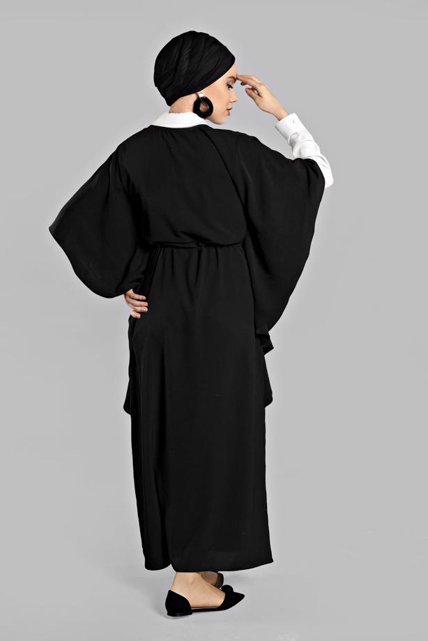 Vêtements hijab  Half Sleeve Flywheel Dress T 38302 - TRENDTESETTÜR