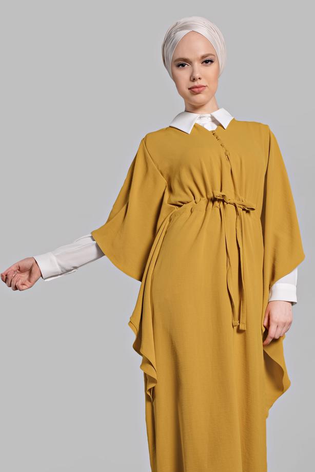 Vêtements hijab  Half Sleeve Flywheel Dress T 38302 - TRENDTESETTÜR