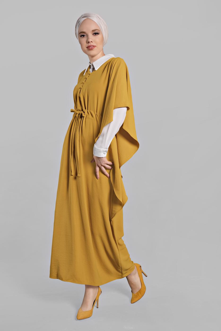Vêtements hijab JAUNE Robe T 38302 