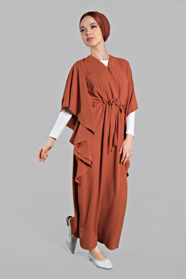 Vêtements hijab  Half Sleeve Flywheel Dress T 38302 - TRENDTESETTÜR