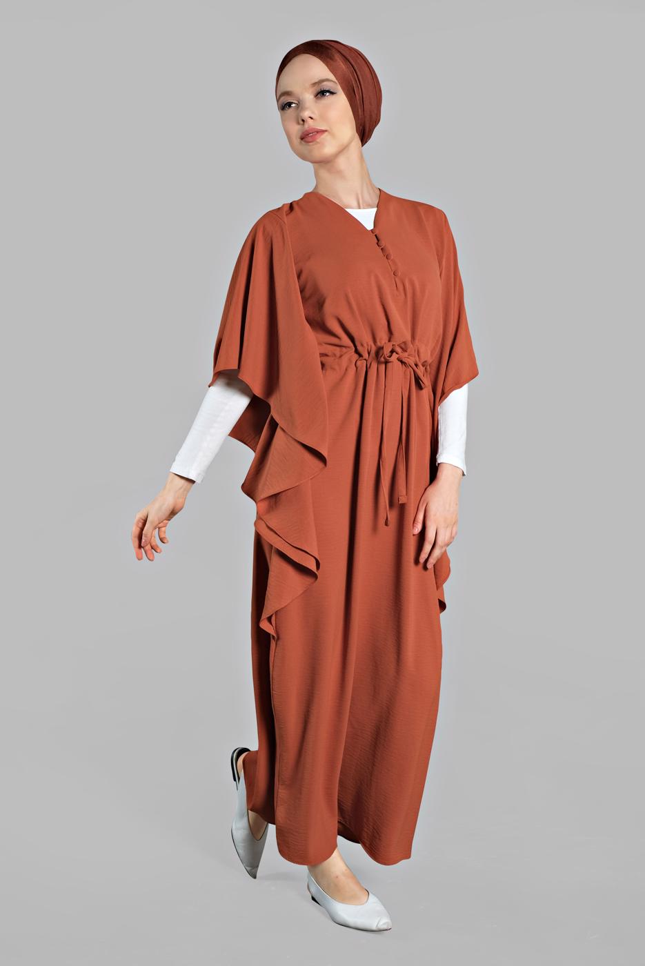 Vêtements hijab BRUN Robe T 38302 