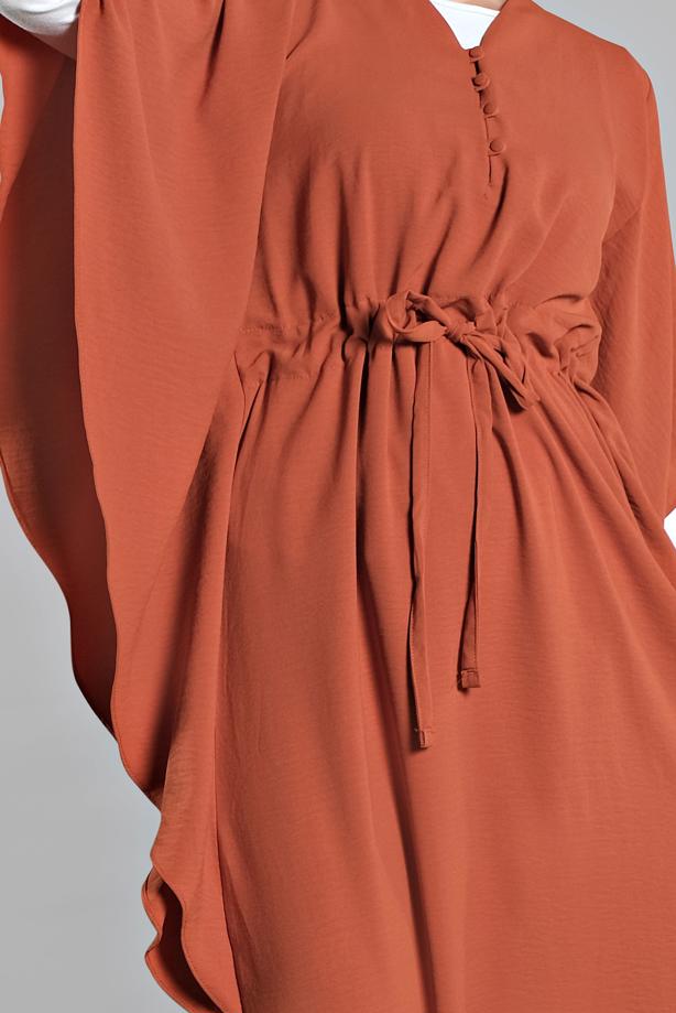 Vêtements hijab  Half Sleeve Flywheel Dress T 38302 - TRENDTESETTÜR