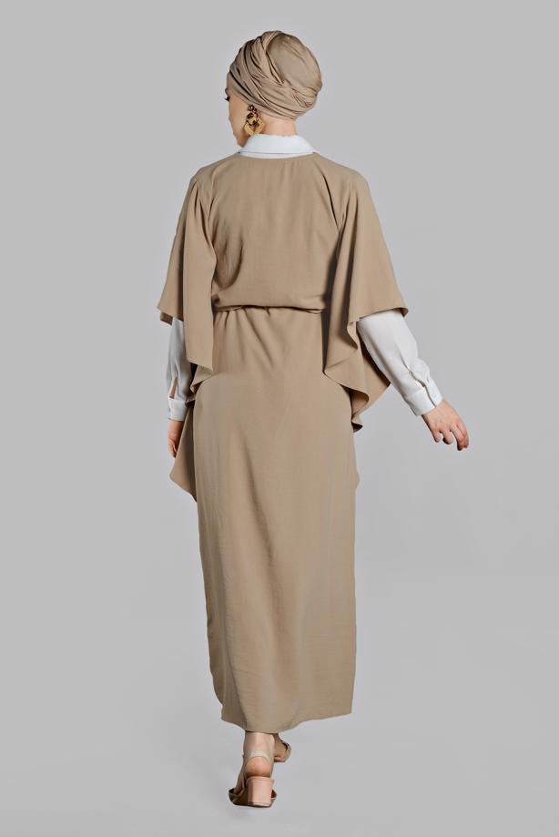 Vêtements hijab  Half Sleeve Flywheel Dress T 38302 - TRENDTESETTÜR