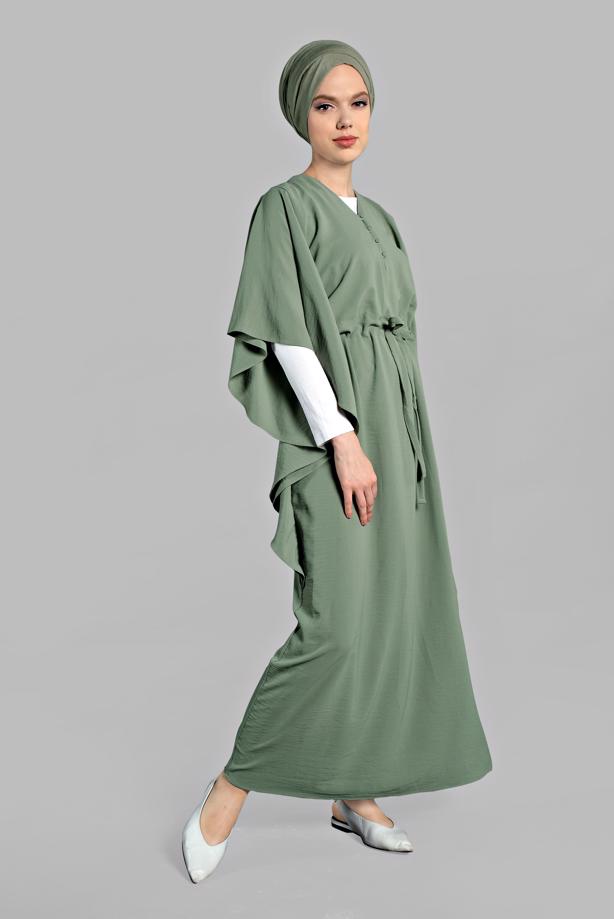 Vêtements hijab  Half Sleeve Flywheel Dress T 38302 - TRENDTESETTÜR
