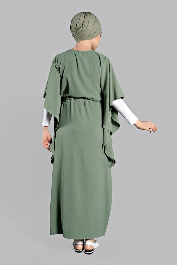 Vêtements hijab  Half Sleeve Flywheel Dress T 38302 - TRENDTESETTÜR
