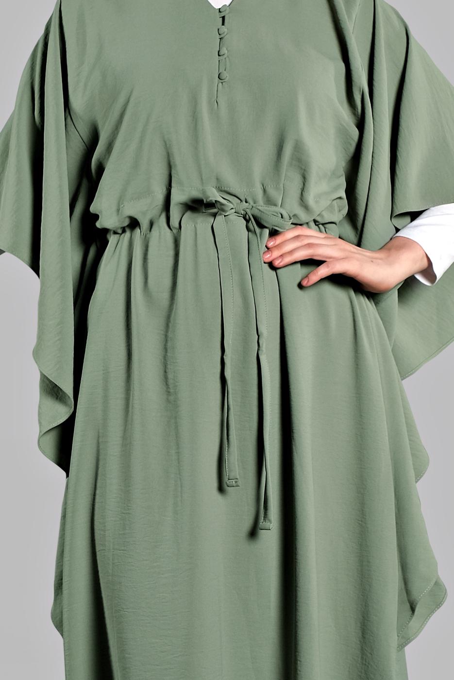 Vêtements hijab VERT Robe T 38302 
