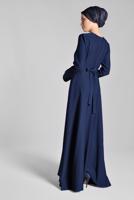 Tesettür giyim LACİVERT 3 BOYUTLU ÇİÇEK DETAYLI ELBİSE 226