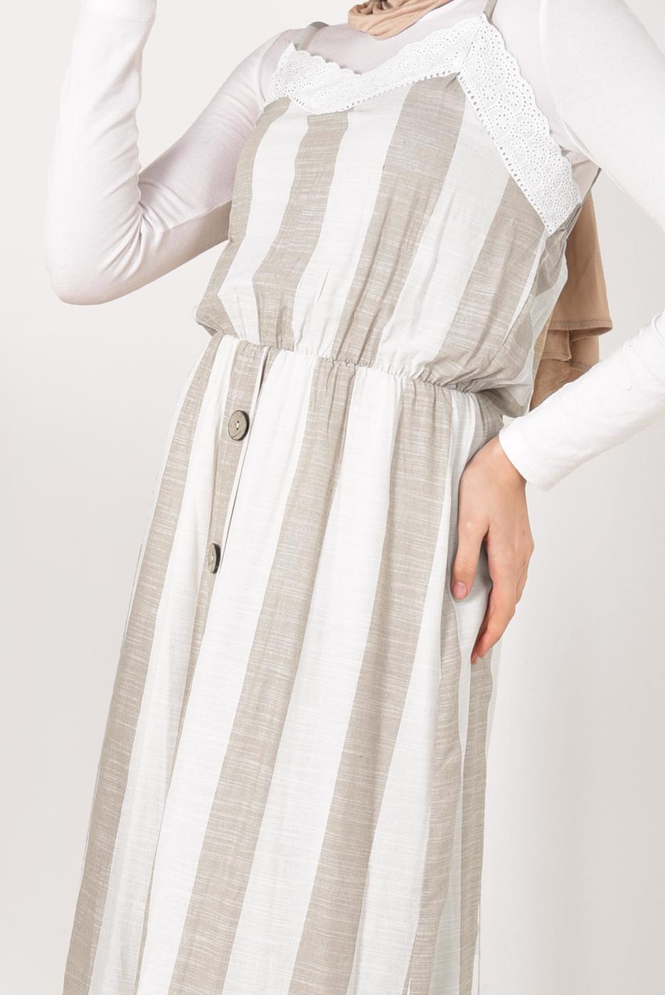 Vêtements hijab CRÈME Robe T 0514 