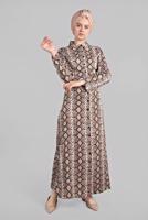 Hijab clothing POWDER Animal Print Dress T 781 