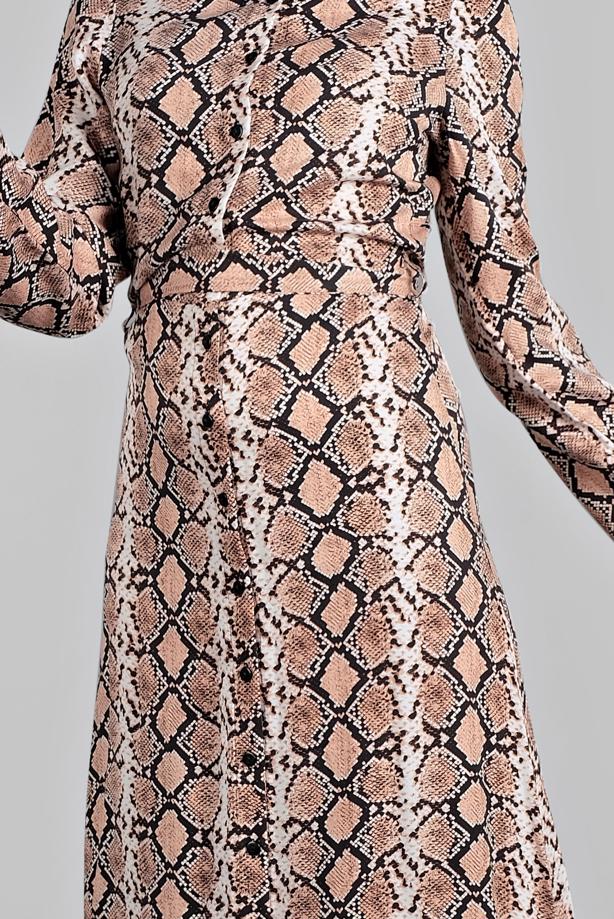 Vêtements hijab  Animal Print Dress T 781  - TRENDTESETTÜR