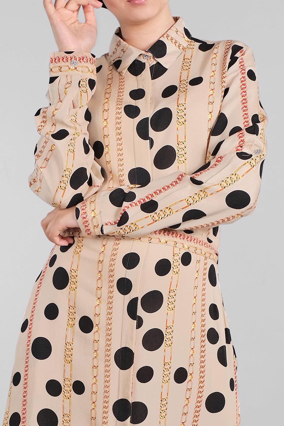 Vêtements hijab BEIGE Robe T 0824 