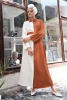Vêtements hijab BRUN Robe T 1166 