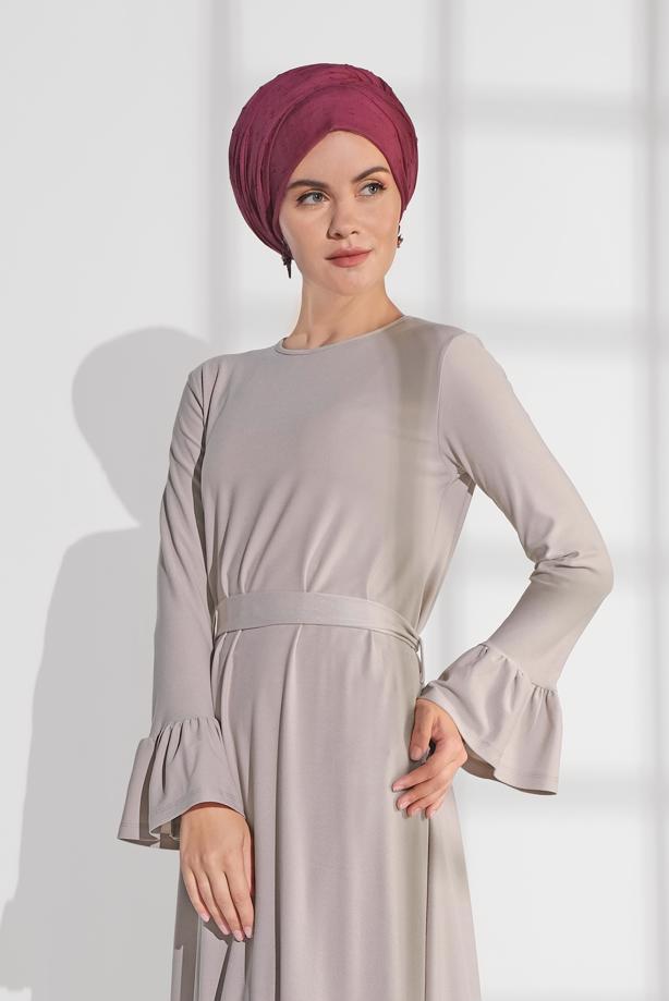 Vêtements hijab  Flywheel Detail Dress T 2216  - TRENDTESETTÜR